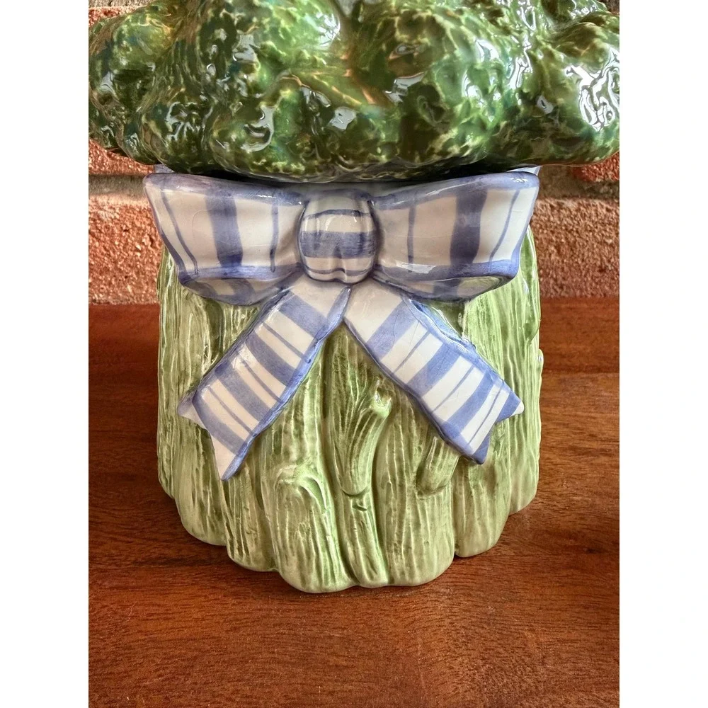Vintage Fitz & Floyd Ceramic Broccoli Carrot Canister Cookie Jar